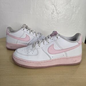 Nike Air Force 1 Low White Pink Foam Shoes CT3839-107 Grade School GS Size 6.5Y